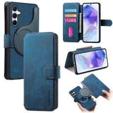 CASENEO - CASENEO Samsung Galaxy A35 5G Pl&aring;nboksfodral Konstl&auml;der - Bl&aring;
