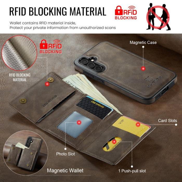 DG.MING - DG.MING M6 Series Mobilskal till Samsung Galaxy S25 Magnetiskt Brun