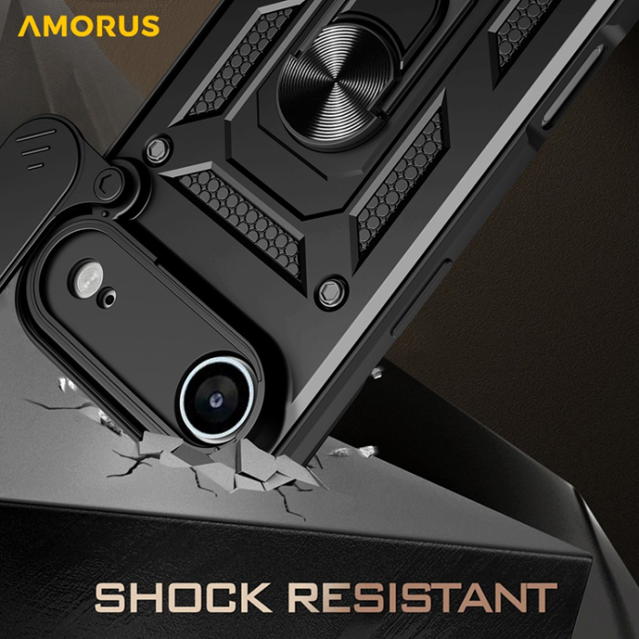 Amorus - AMORUS iPhone Air Mobilskal Med Kameralinsreglage - Blå