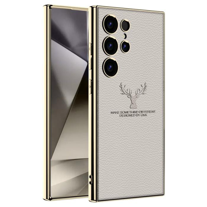 GKK - GKK Mobilskal till Samsung Galaxy S24 Ultra - TPU + PC + PU - Grå