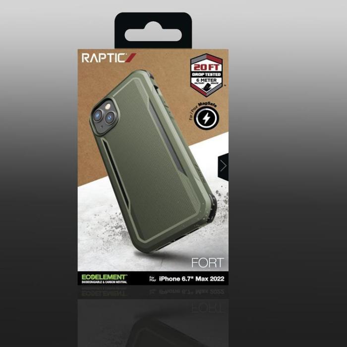 Raptic - Raptic iPhone 14 Skal Magsafe Fort Armored - Grön