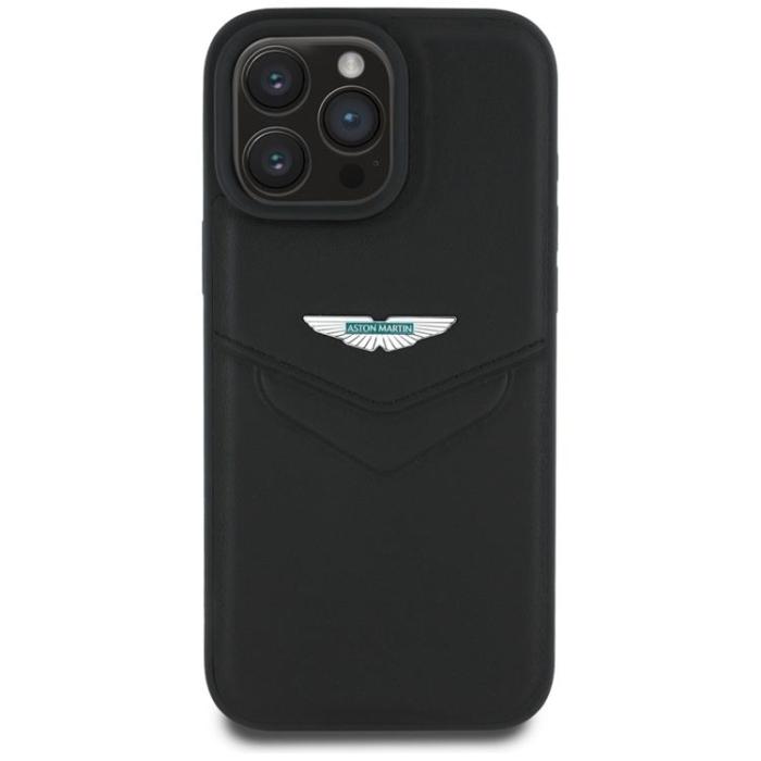 Aston Martin - Aston Martin iPhone 16 Pro Mobilskal Läder Victory Design - Svart