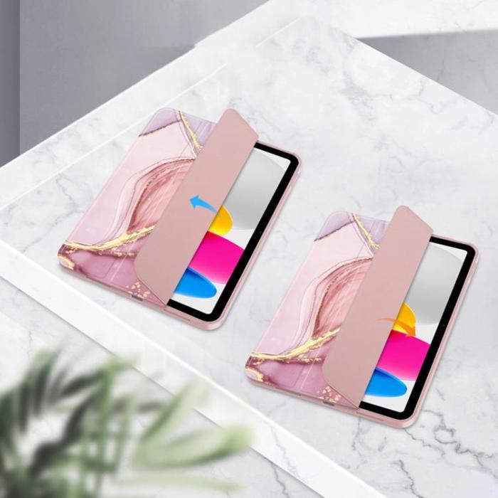 Tech-Protect - Tech-Protect iPad 10.9 (2022) Fodral med plats för pennna - Marble
