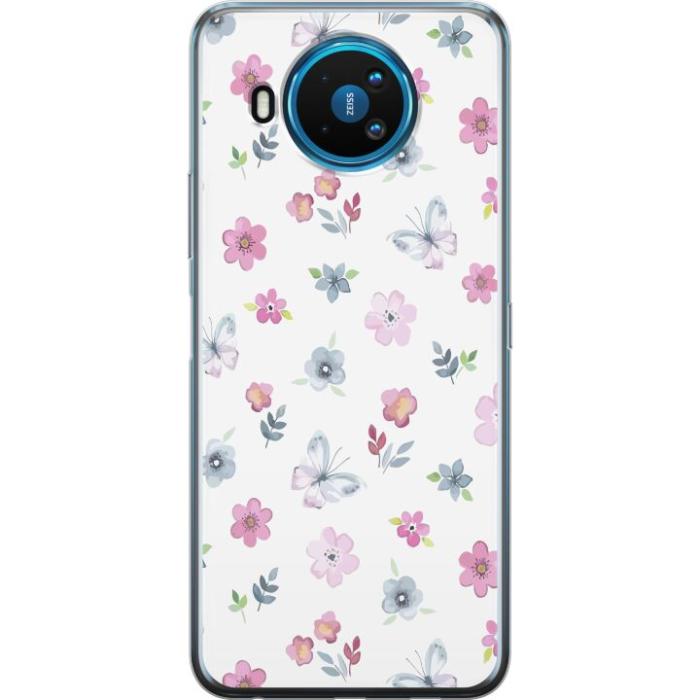 iSecrets - Mobilskal till Nokia 8.3 5G med Blommor och fjärillar