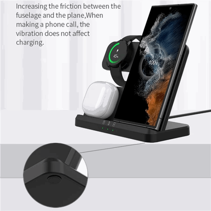 OEM - 3-in-1 Trådlös Laddare Samsung Galaxy - Buds - Watch