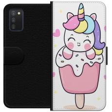 iSecrets - Plånboksfodral till Samsung Galaxy A03s med Glad enhörning