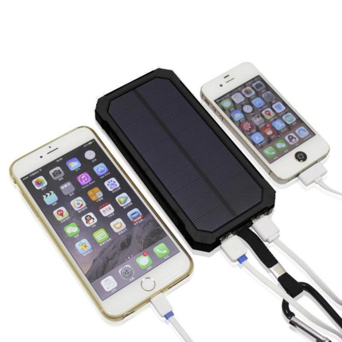 A-One Brand - 10000 mAh Outdoor Powerbank Solcellsladdare - Svart