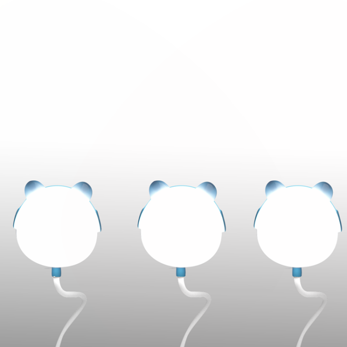 LTC - LTC Justerbar Skrivbords LED-lampa 3W 1200mAh Teddy Bear - Blå
