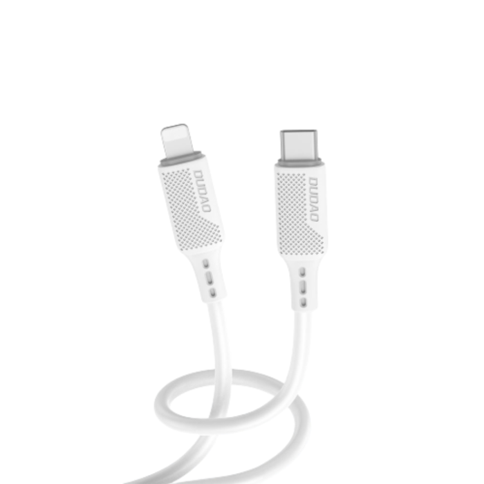 Dudao - Dudao Snabb Väggladdare PD 20W + Typ-C/Lightning Kabel 1M - Vit