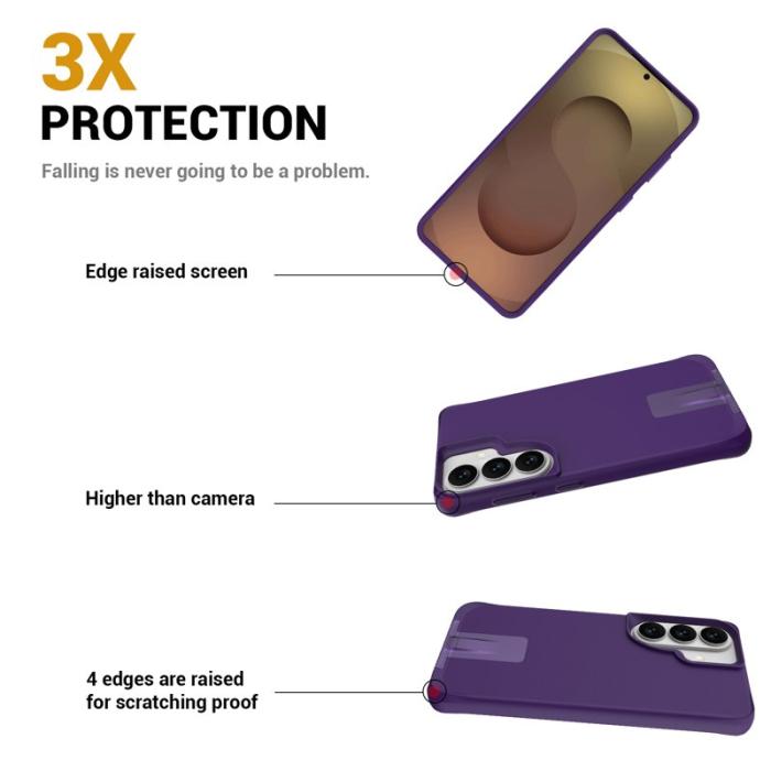 OEM - Mobilskal för Samsung Galaxy S26 Plus Kickstand PC + TPU - Lila