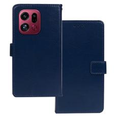 IDEWEI - IDEWEI Oppo Find X9 Pro Pl&aring;nboksfodral Konstl&auml;der Crazy Horse Textur - Bl&aring;