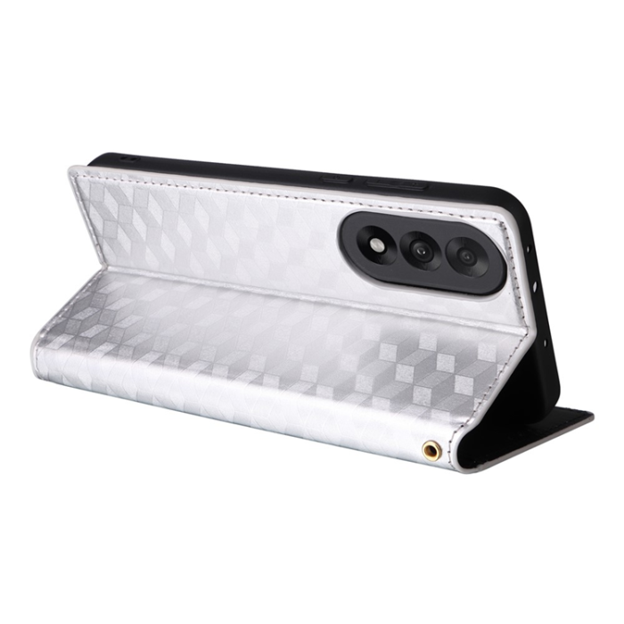 A-One Brand - OnePlus Nord 5 Plånboksfodral Rhombus Imprint - Silver