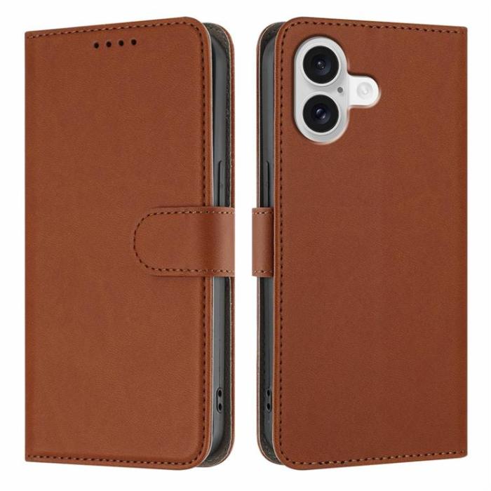 A-One Brand - iPhone 17 Plånboksfodral Solid Color - Kaffe