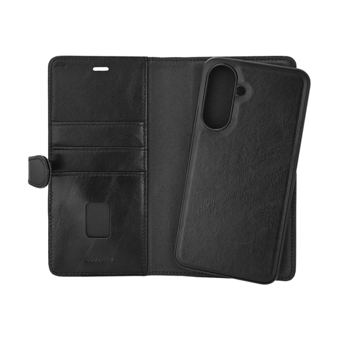 BUFFALO - Buffalo Galaxy A56 5G Plånboksfodral Läder 3 Kort - Svart