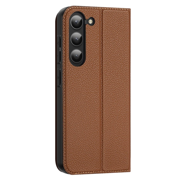 Dux Ducis - Dux Ducis Galaxy S23 Plånboksfodral Skin X2 Magnetic - Brun