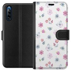 iSecrets - Plånboksfodral till Sony Xperia L4 med Blommor och fjärillar