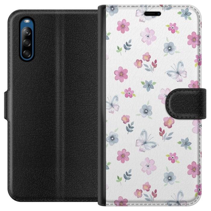 iSecrets - Plånboksfodral till Sony Xperia L4 med Blommor och fjärillar