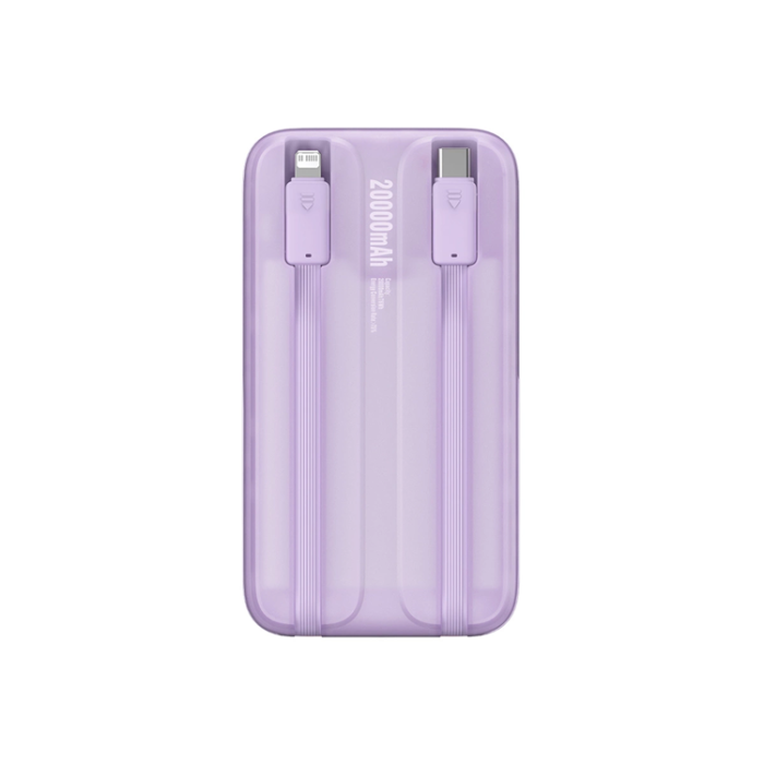 BASEUS - Baseus Powerbank med display 20000mAh 22.5W Comet Series - Lila