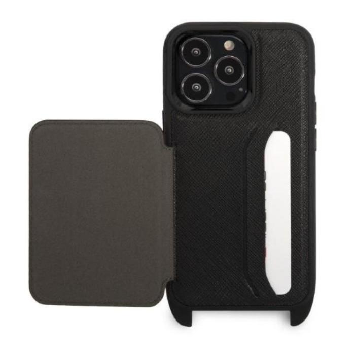 UTGATT5 - Karl Lagerfeld iPhone 13 Pro Max Halsbandsskal Saffiano Karl&Choupette Embossed