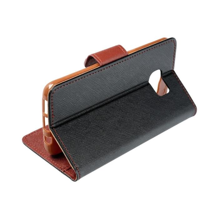 OEM - Galaxy S7 Plånboksfodral Fancy Eco Läder - Svart