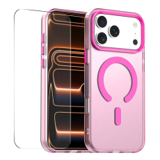 ENKAY - ENKAY iPhone 17 Pro Max Mobilskal MagSafe 9H Härdat Glas - Rosa