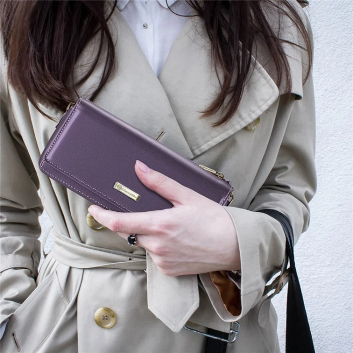 Caseme - CASEME Crossbody Väska RFID Blocking Me30 Max Läder - Lila