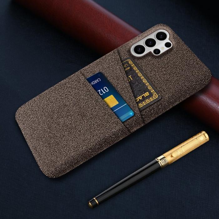 OEM - Samsung Galaxy S26 Ultra Skal Tyg + Hård PC - Brun