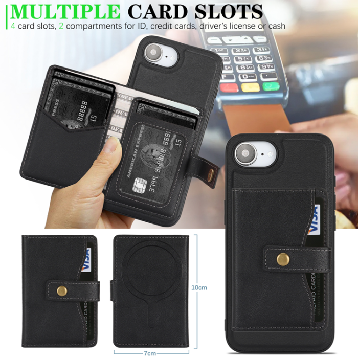 A-One Brand - iPhone 16e Mobilskal MagSafe Detachable Korthållare