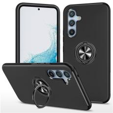 OEM - Mobilskal till Samsung Galaxy S26 Plast med Rotbart Ringf&auml;ste - Svart