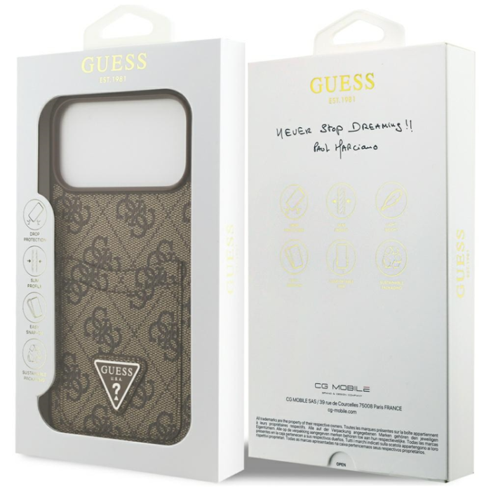 Guess - Guess iPhone 17 Pro Max Mobilskal 4G Double Card Triangle