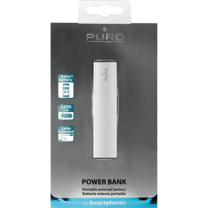 UTGATT5 - Puro Universal PowerBank Cell 2200mAh 1USB 1A - Vit