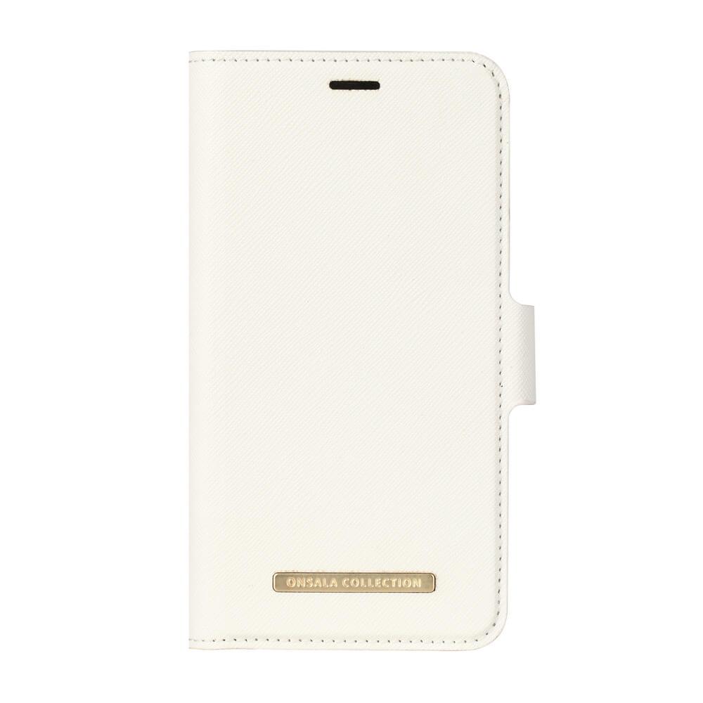Onsala iPhone X/Xs Plånboksfodral Saffiano - Vit | 2353 | AlltMobil