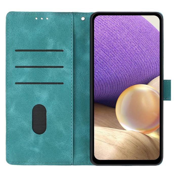OEM - Samsung Galaxy S26 Ultra Plånboksfodral Ställ Triangelmönster Konstläder - Grön