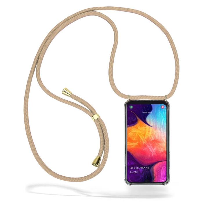 UTGATT1 - Boom Galaxy A50 mobilhalsband skal - Beige Cord