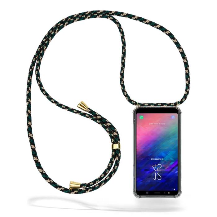 UTGATT1 - Boom Galaxy A6 Plus mobilhalsband skal - Green Camo Cord