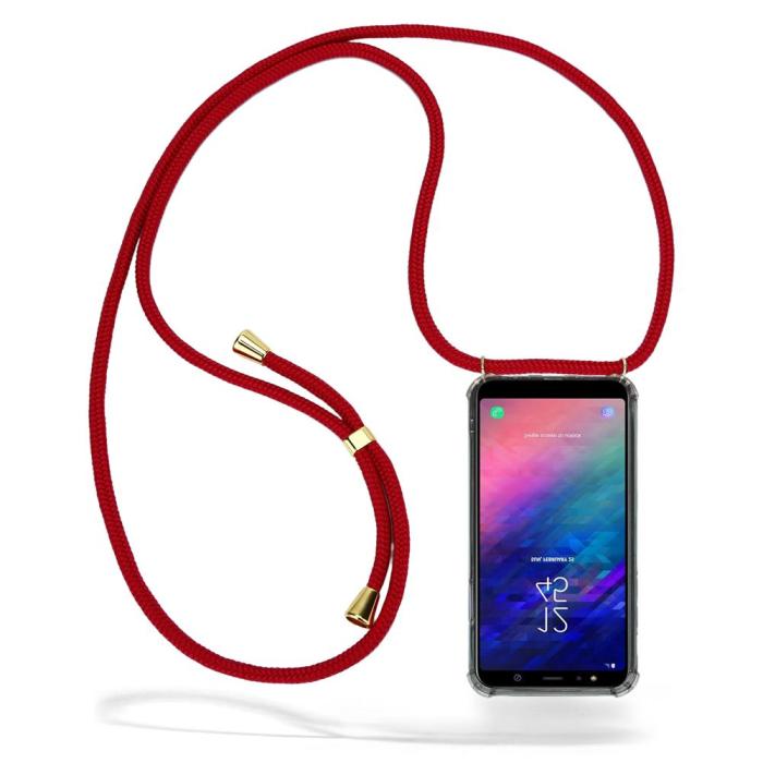 UTGATT1 - Boom Galaxy A6 Plus mobilhalsband skal - Maroon Cord