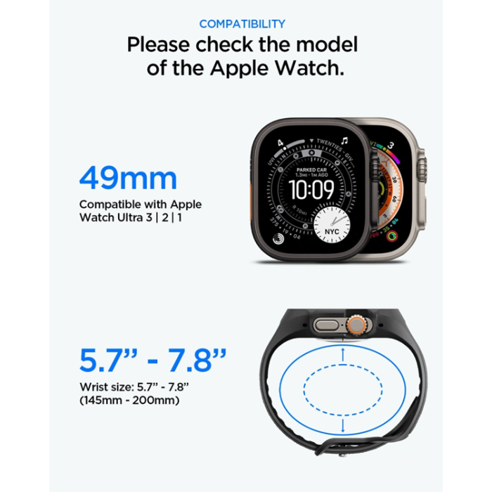 Spigen - Spigen Armband för Apple Watch Ultra 1/2/3 (49mm) Liquid Air Pro