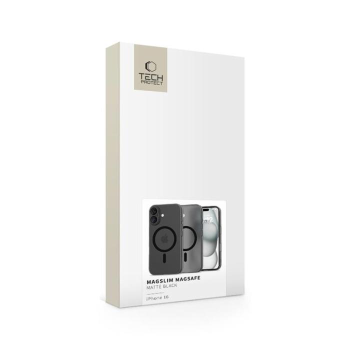 Tech-Protect - Tech-Protect iPhone 16 Mobilskal Magsafe Magslim - Matt Svart
