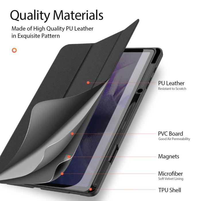 DuxDucis - Dux Ducis - Domo Galaxy Tab S7 Fe 5g 12.4 T730 / T736b - Svart