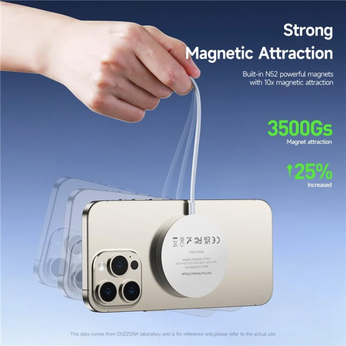 DUZZONA - DUZZONA Qi2 MagSafe Trådlös Laddare iPhone 15W W18