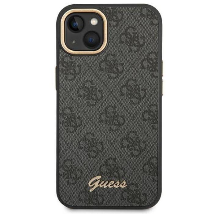 Guess - GUESS iPhone 14 Skal Vintage Gold Logo - Svart