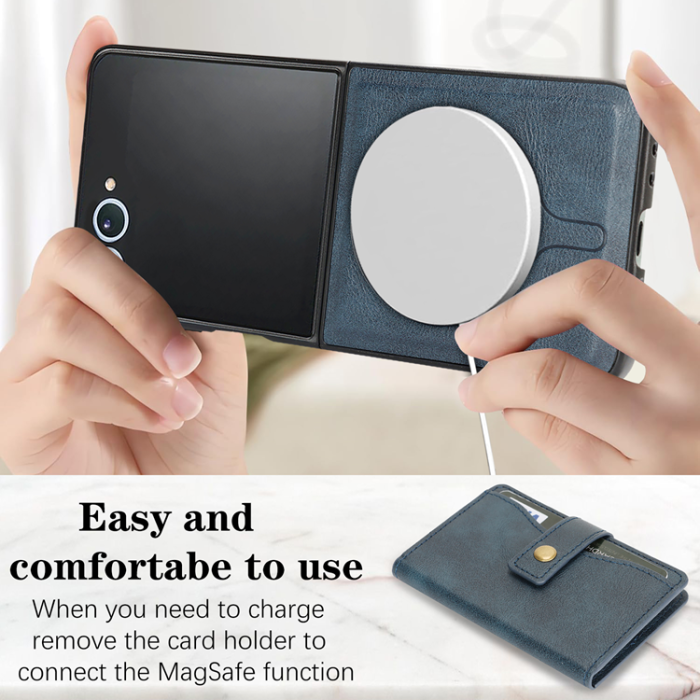 A-One Brand - Galaxy Z Flip 7 Mobilskal MagSafe Detachable Korthållare Kickstand