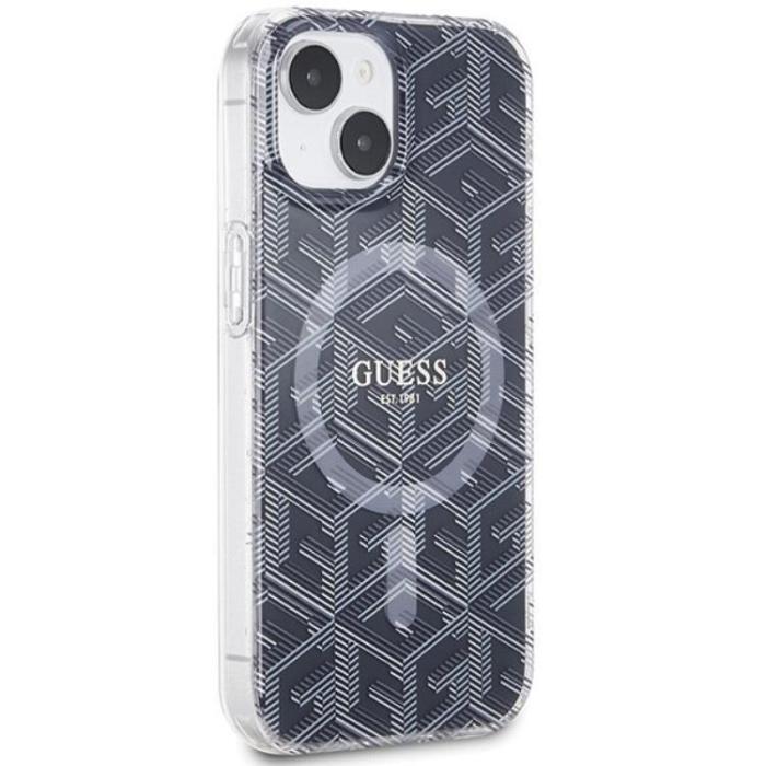 Guess - Guess iPhone 15/14 Plus Mobilskal Magsafe IML GCube - Svart