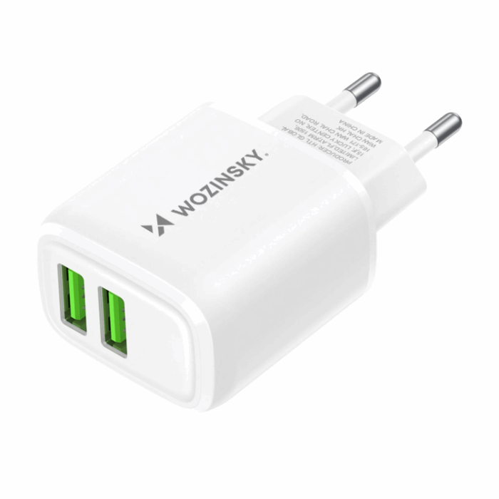 Wozinsky - Wozinsky Väggladdare CUWCW 2.4A 2 x USB-A - Vit