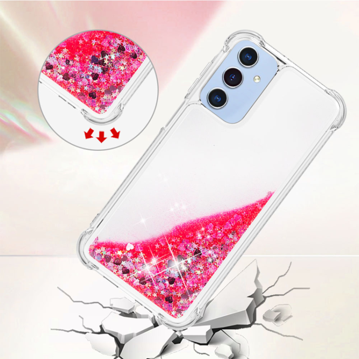 A-One Brand - Galaxy A17/A26 Mobilskal Glitter Quicksand TPU - Rosa