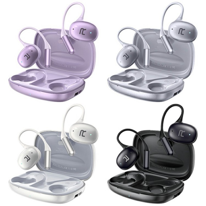 Remax - REMAX TWS In-Ear Hörlurar Bluetooth ANC Openbuds P20 - Lila