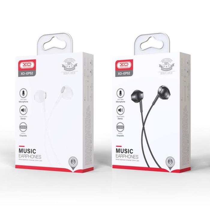 XO - XO In-Ear Trådbundna Hörlurar Jack 3.5mm EP52 - Svart