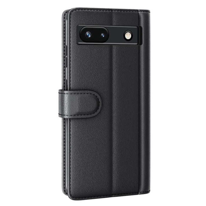 A-One Brand - Google Pixel 7A Plånboksfodral Äkta läder Cow - Svart