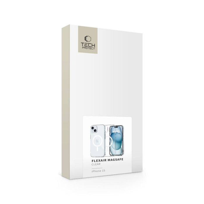 Tech-Protect - Tech-Protect iPhone 15 Mobilskal Magsafe Flexair - Clear