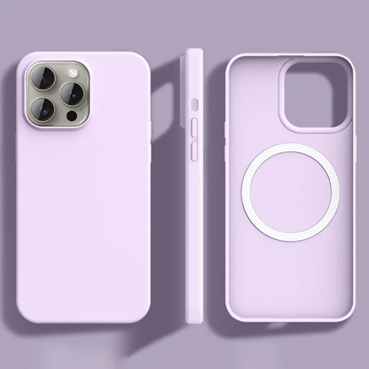 Mobilskal till iPhone 15 Pro Max MagSafe Ultra Thin Silikon (Bean Lila) | 2353 | AlltMobil